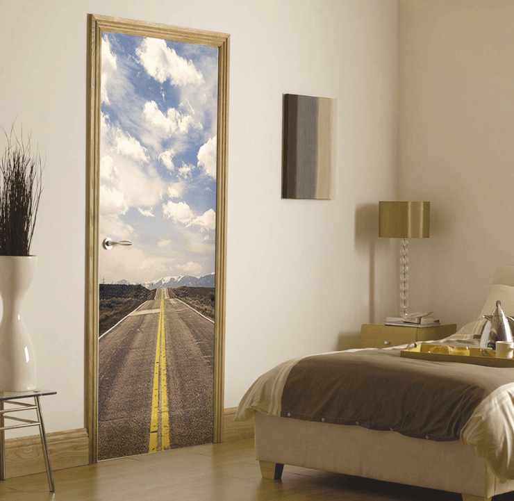 Long Mountain Road Door Mural-Landscapes & Nature-Eazywallz