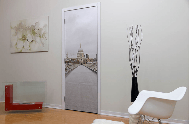 Ludgate Hill in Front of Cathedral Door Mural-Buildings & Landmarks-Eazywallz