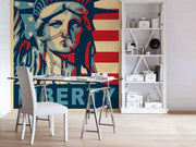 Miss Liberty Wall Mural-Buildings & Landmarks,Vintage,Modern Graphics,Words,Featured Category-Eazywallz