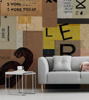 Mixed Word Collage Wallpaper Mural-Modern Graphics,Words,Featured Category of the Month-Eazywallz