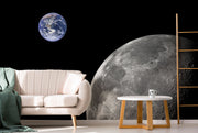 Moon and Earth Wall Mural