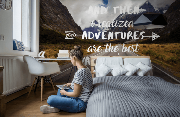 Mountain Adventures Quote Wall Mural-Landscapes & Nature-Eazywallz