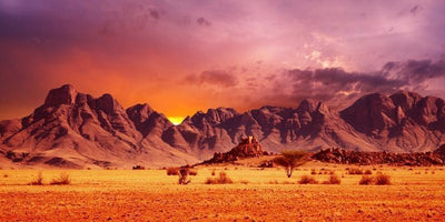 Mountains in African Desert Wall Mural-Landscapes & Nature,Panoramic-Eazywallz