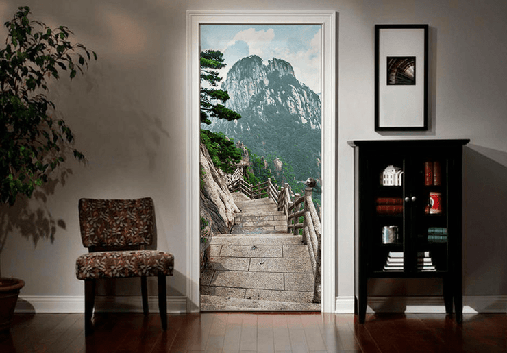 Mountains in China Door Mural-Landscapes & Nature-Eazywallz