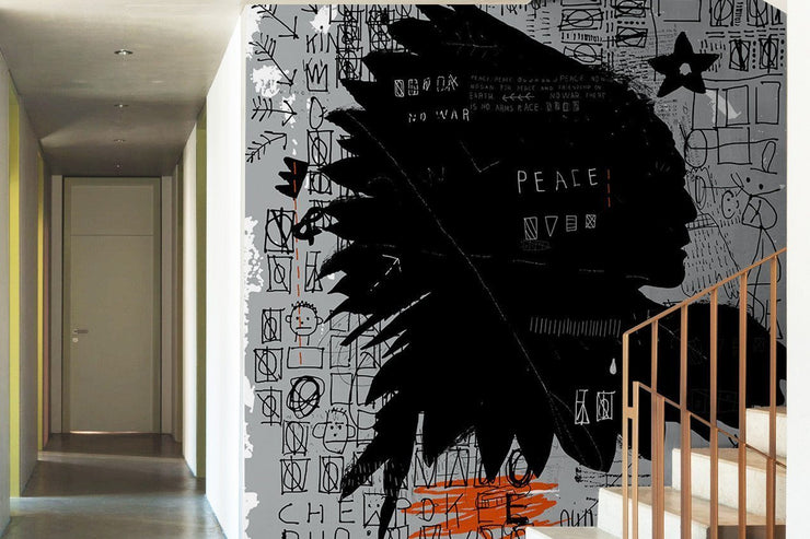 Native Grunge Art Wall Mural-Urban-Eazywallz