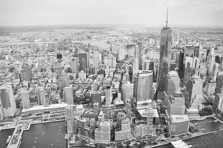 New York City Black and White Skyline Wall Mural-Cityscapes-Eazywallz