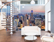 New York Skyline at Sun Down Wall Mural-Cityscapes-Eazywallz