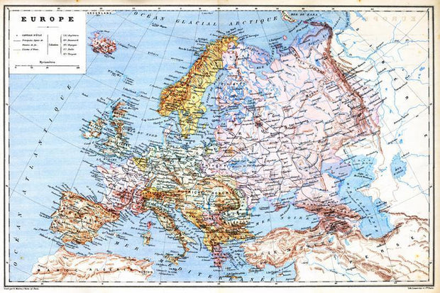 Old European Map Wall Mural-Maps-Eazywallz