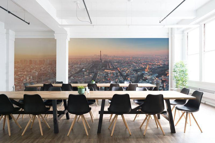 Panoramic View of Paris Wall Mural-Black & White,Buildings & Landmarks,Cityscapes,Panoramic,Staff Favourite Murals-Eazywallz