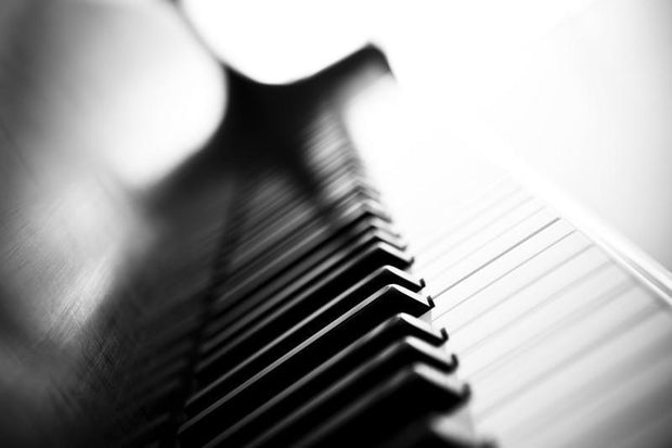 Piano in black and white Wall Mural-Arts,Black & White,Macro-Eazywallz