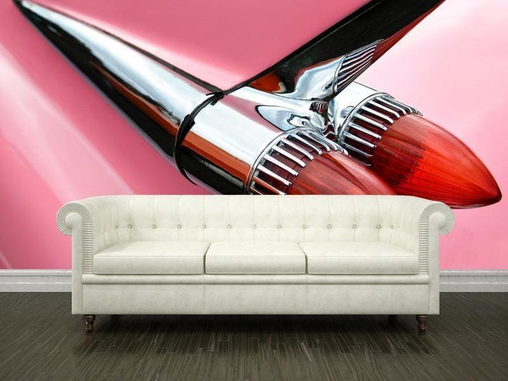 Pink Cadillac tail lights Wall Mural-Transportation,Vintage-Eazywallz