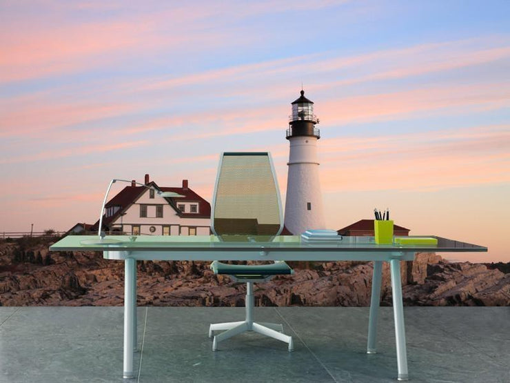 Portland Head Light, USA Wall Mural-Buildings & Landmarks-Eazywallz