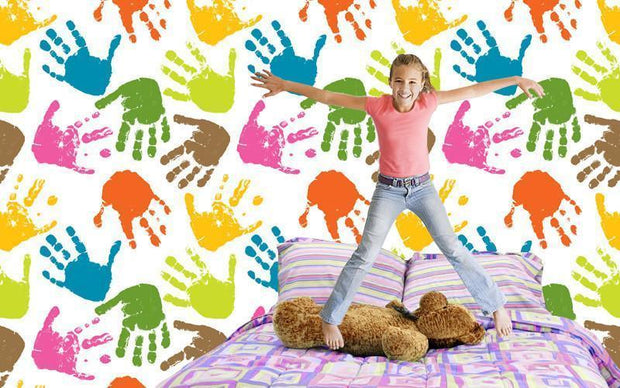 Prints of childs'hands Wall Mural-Kids' Stuff-Eazywallz