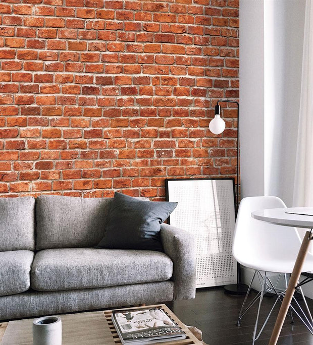 Red Brick 2 Wall Mural-Textures-Eazywallz