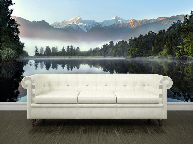 Reflection of Lake Matheson Wall Mural-Landscapes & Nature-Eazywallz