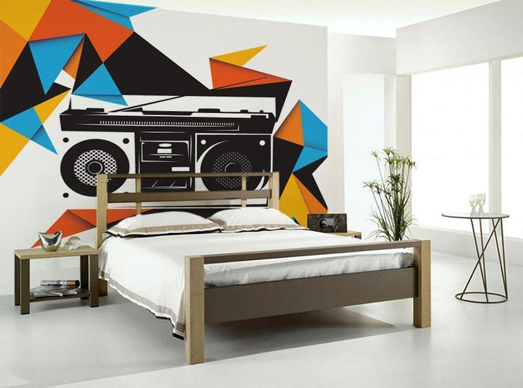 Retro Radio Wall Mural-Arts,Vintage,Modern Graphics,Staff Favourite Murals-Eazywallz