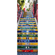 Rio de Janeiro Stairway Door Mural-Buildings & Landmarks,Cityscapes-Eazywallz