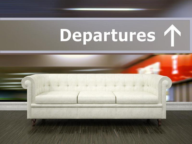 Signage in airport Wall Mural-Transportation-Eazywallz