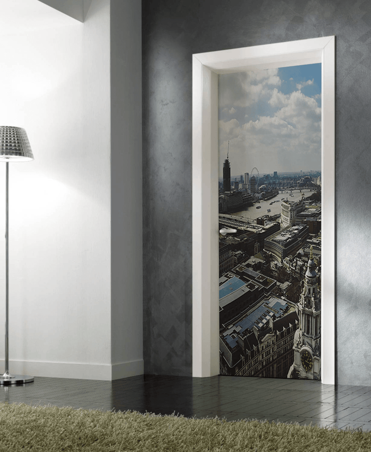 Skyline Door Mural-Cityscapes-Eazywallz