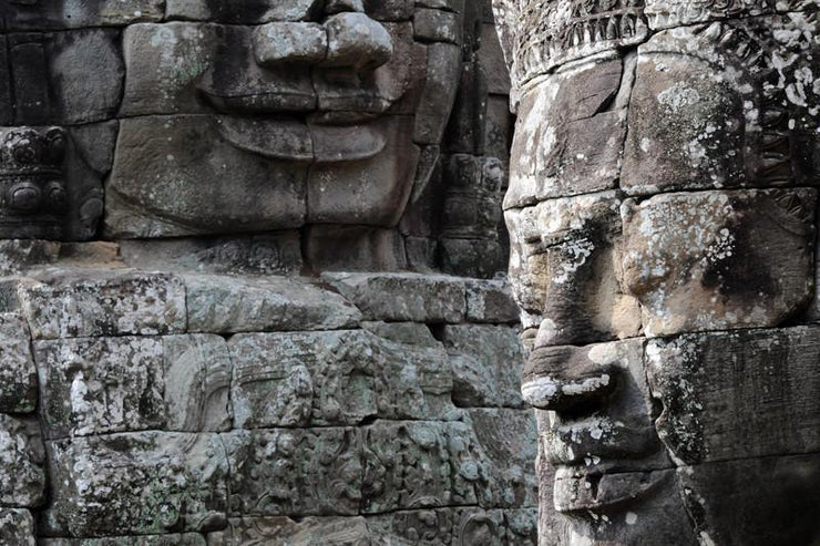 Smiling faces in Bayon temple, Cambodia Wall Mural-Buildings & Landmarks,Zen-Eazywallz