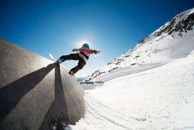 Snowboarder on wall ride Wall Mural-Sports-Eazywallz