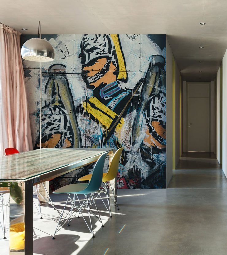 Soldier Graffiti Art Wall Mural-Urban-Eazywallz