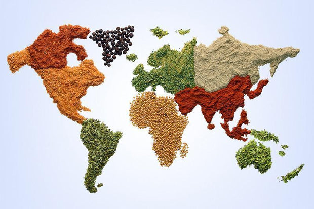 Spiced World Map Wall Mural-Food & Drink,Maps-Eazywallz