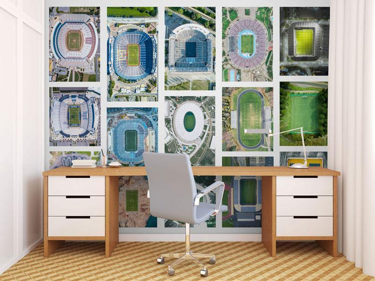 Sports Fields Collage Wall Mural-Sports-Eazywallz