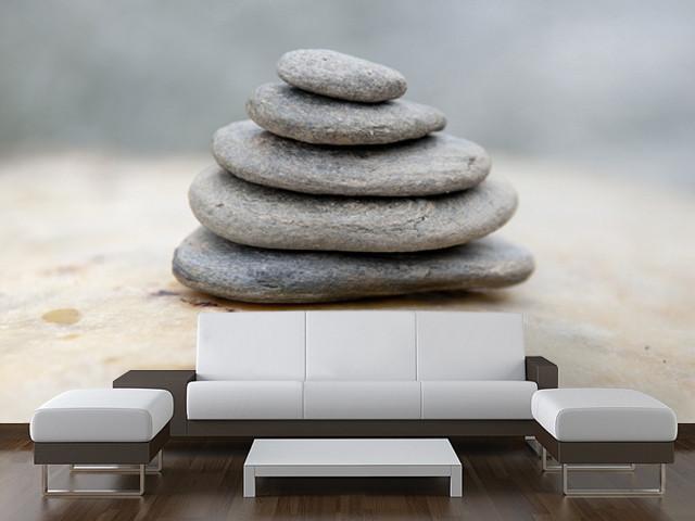 Stacked Stones Wall Mural-Macro,Zen-Eazywallz