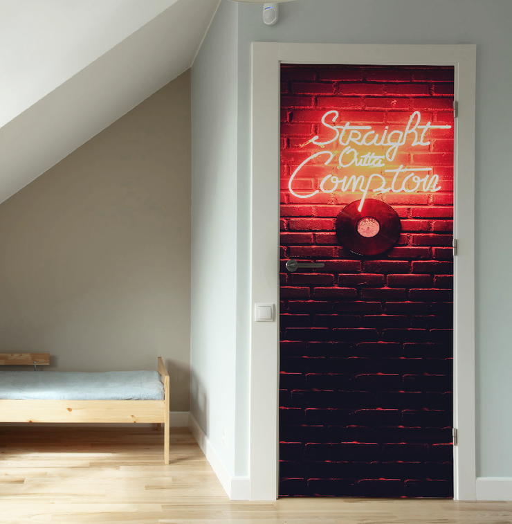 Straight outta compton Door Mural-door-Eazywallz