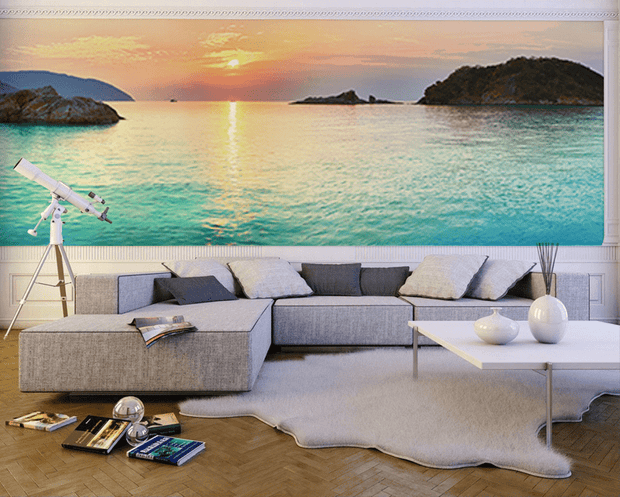 Sunrise Over Sea Panoramic Wall Mural-Landscapes & Nature,Panoramic-Eazywallz