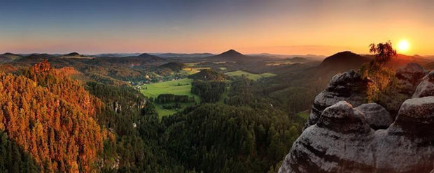 Sunset in Mountain Czech, Switzerland Wall Mural-Landscapes & Nature,Panoramic-Eazywallz
