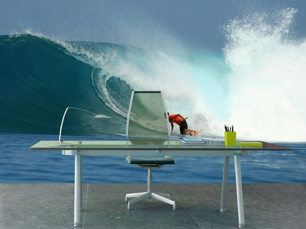 Surfer on big wave Wall Mural-Sports-Eazywallz