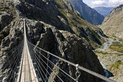 Suspension Bridge in the Alps Wall Mural-Landscapes & Nature-Eazywallz
