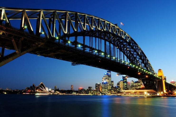 Sydney Harbour Bridge at night, Australia Wall Mural-Buildings & Landmarks,Cityscapes-Eazywallz