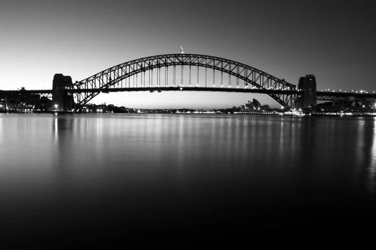 Sydney Harbour Bridge, Australia Wall Mural-Black & White,Buildings & Landmarks-Eazywallz