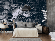 Taurus Constellation Map in Navy Wall Mural-astrology-Eazywallz