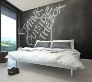 Think Outside The Box in Chalk Wall Mural-Vintage,Words-Eazywallz