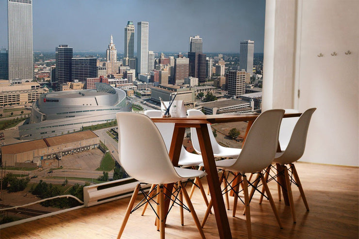 Tulsa, Oklahoma Skyline Wall Mural-Cityscapes-Eazywallz