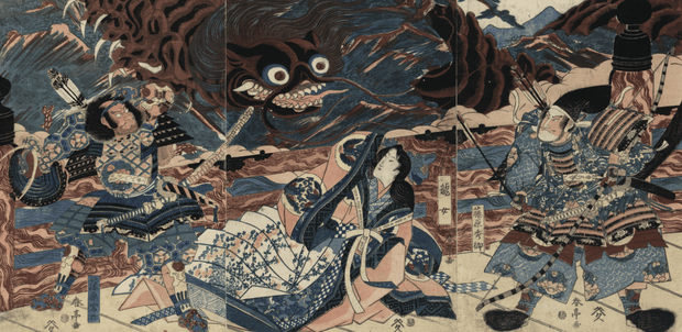 Vintage Japanese Samurai Battle Wall Mural-Vintage-Eazywallz