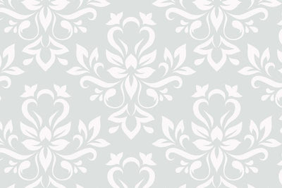 White floral damask Wall Mural-Patterns-Eazywallz