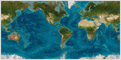 World Map Wall Mural-Maps-Eazywallz